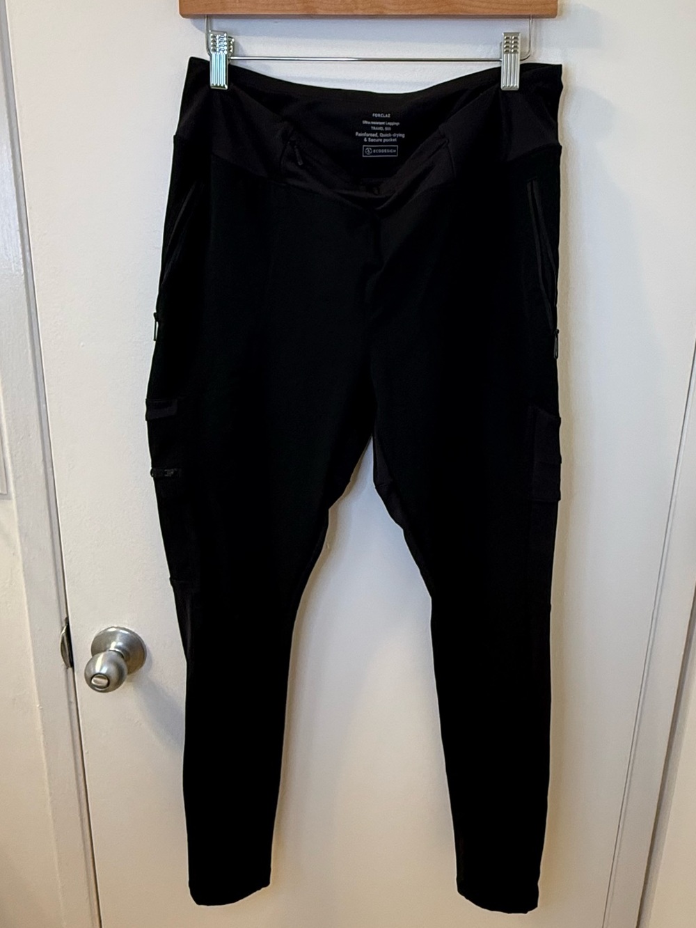 FORCLAZ Ultra-Resistant Trekking Leggings – Women’s Size Extra Large – Black